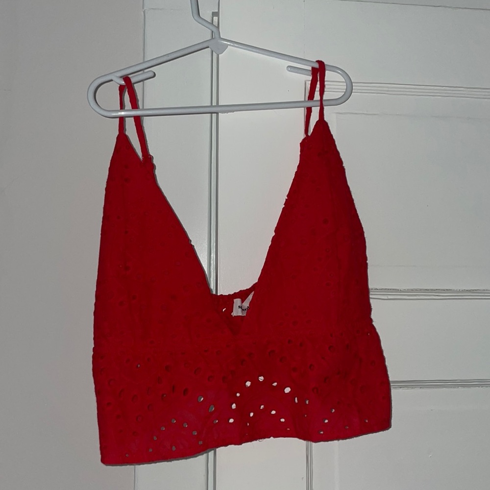 Embroidered Crop Top